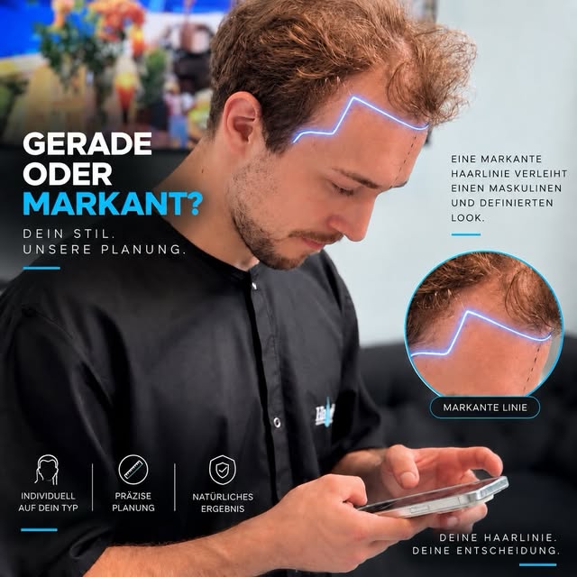 Gerade, klar und markant.

Eine gerade Haarlinie kann dem Gesicht einen deutlich definierten und mas