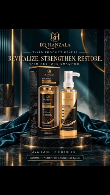 Hair Restore Shampoo| Coming Soon #drhanzalazafar #mandibahauddin #skincare #hairloss #shampoo