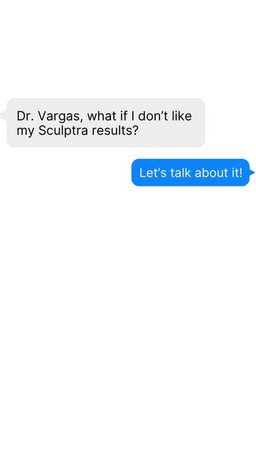 Dr. Vargas always starts conservative with Sculptra. Since it isn’t reversible, she’d rather layer i