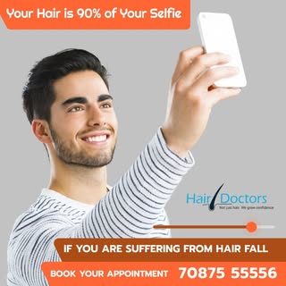 YOUR HAIR IS 90% OF YOUR SELFIE.
If You Suffering From Hair Fall
Consult Your Dermatologist Today.

