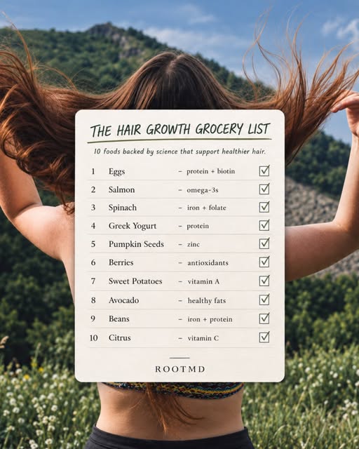 Healthy hair starts with what you’re feeding it 🥑🍓🥚

Protein, iron, zinc, healthy fats, and antio