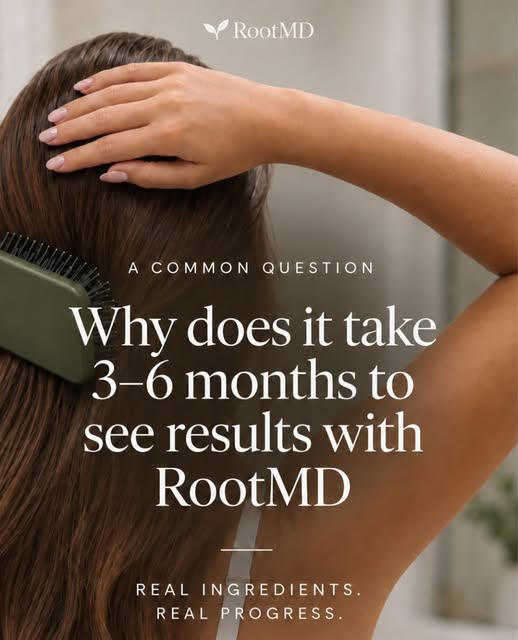 Why does it take 3–6 months to see results with RootMD?

Hair grows in cycles, so changes usually ha
