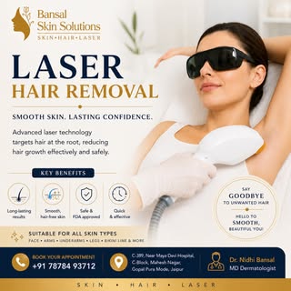 ✨ Laser Hair Removal for Smoother, More Confident Skin ✨

Tired of frequent shaving, waxing or unwan