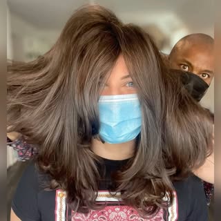 @kyradaig was ready for a change and up for a fun video. Her hair is curly. We used Goldwell KeraSil
