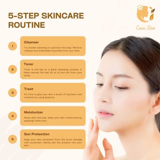 Achieve radiant skin with Cosmo Shine's 5-Step Skincare Routine! Follow these simple steps: Cleanser