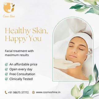 ✨ Healthy Skin, Happy You ✨

Transform your skin with our top-notch facial treatments at Cosmo Shine