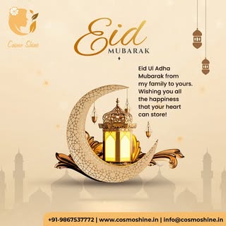 Wishing everyone a very happy Eid! 🕌✨ May this Eid bring you joy, peace, and prosperity. Celebrate 