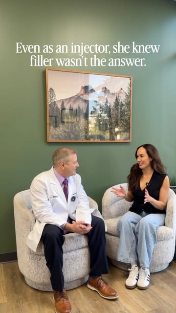 I sat down with one of my patients, an injector herself,
after her upper and lower eyelid surgery to