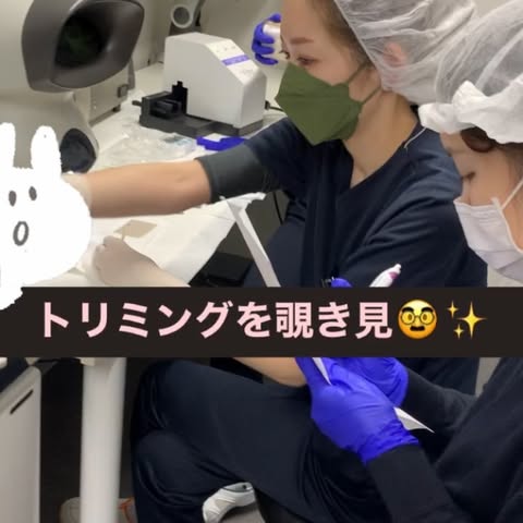 .
こんにちは💁🏻‍♀️
HAIR＆SKIN CLINIC FUKUOKAです

株分け中のスタッフを覗き見🥸

患者様によって、髪の毛の形や毛質が全然違うんです🤫✨
採取した髪の毛1本1本を