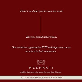 Book a consultation with one of our specialists - http://meshkati.co.uk
•
•
•
•
•
•
•
•
#FueHairTran