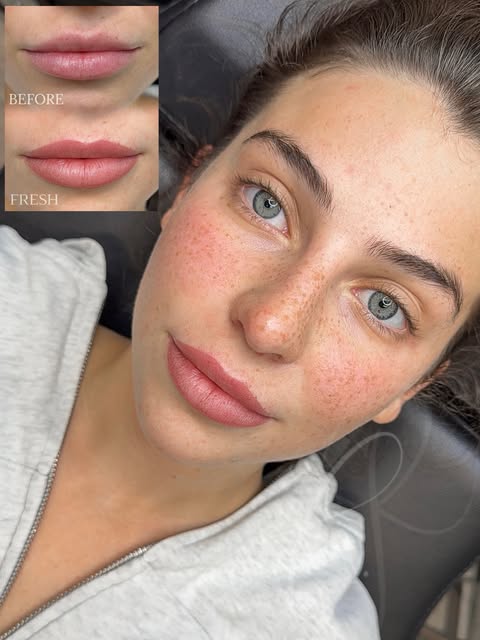Now she can sleep a little longer and spend a lot less time on her makeup 😜

Lip blush makes your m