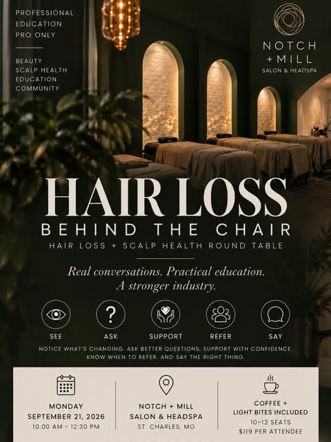 STL + St. Charles beauty pros — this conversation is getting bigger. 👀

Hair loss. Scalp health. He