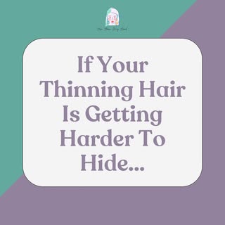 If your thinning hair is getting harder to hide, you’re not alone. 🤍
For many women, it starts with