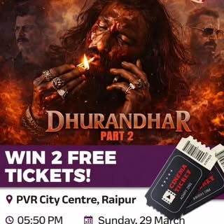 🎬 **Movie plans for Sunday evening?** 🍿
We are giving away **2 movie tickets** 🎟️🎟️ for **Dhuran