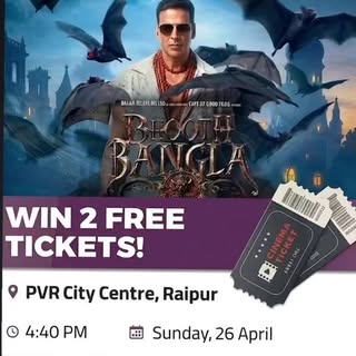 🎬 **Movie plans for Sunday evening?** 🍿
We are giving away **2 movie tickets** 🎟️🎟️ for **BHOOTH
