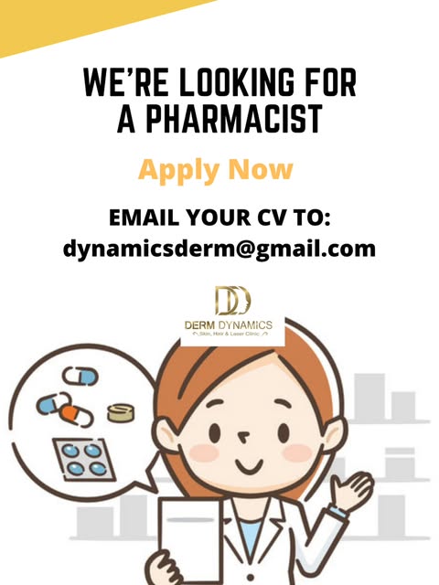 Interested candidates can send their cv on our mail (dynamicsderm@gmail.com)