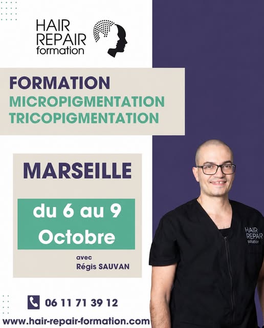 Notre formation d’octobre à📍Marseille aura lieu du 6 au 9 Octobre

Hair Repair Formation - Centre d