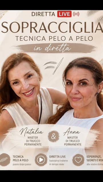 Registrazione della diretta con Natalie @nataliehalova_pmu , specializzata nella tecnica pelo a pelo