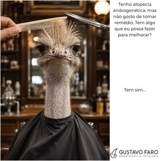 TENHO ALOPECIA ANDROGENÉTICA, MAS NÃO GOSTO DE TOMAR REMÉDIO. TEM ALGO QUE EU POSSA FAZER PARA MELHO