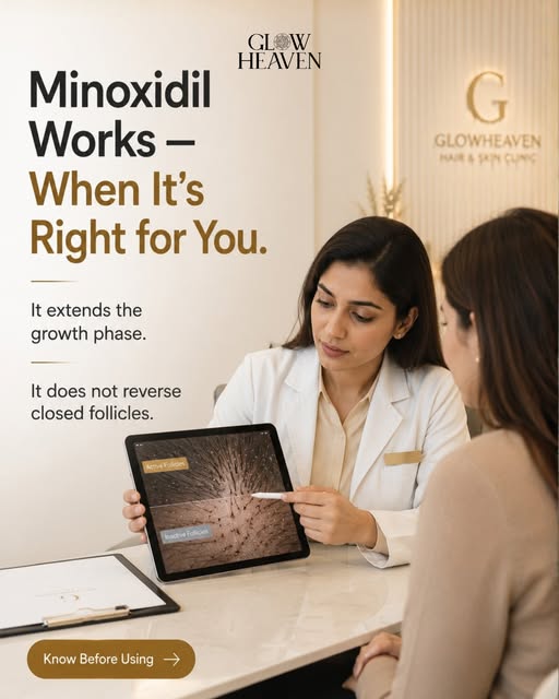 🌿 Minoxidil can help—but it’s not right for everyone.

Minoxidil can support hair growth by helping