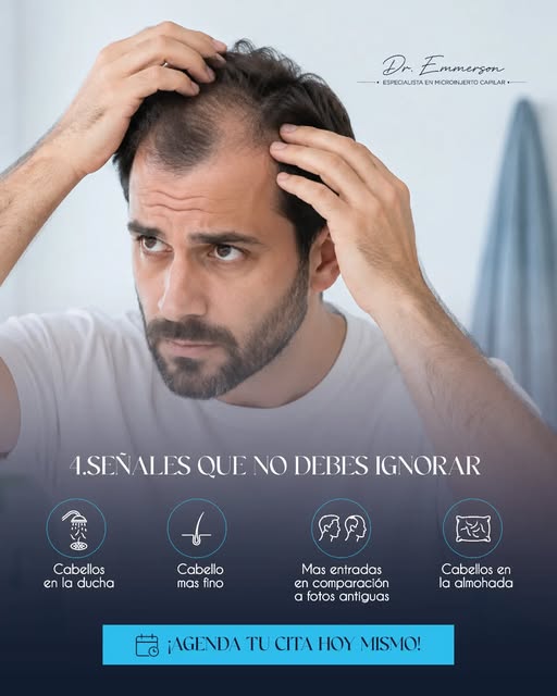 ¿Has empezado a notar más cabello de lo normal? 👀
Algunas señales que vale la pena observar:
• Má