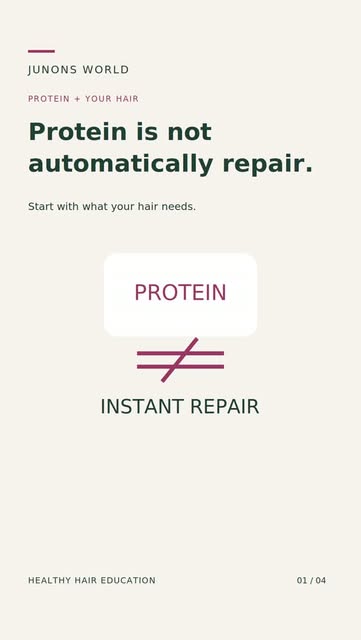 Damaged hair does not automatically need more protein.

Some protein-containing treatments can help 
