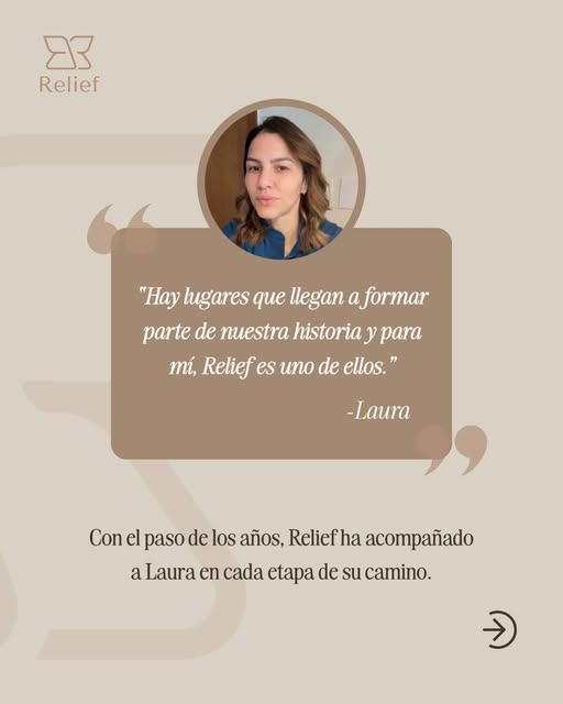 Hay historias que se construyen con el tiempo, y la de Laura con Relief es una de ellas.

Una histor