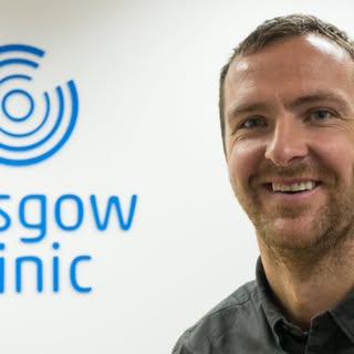 Andy Webster, just before his FUE Hair Transplant at The Glasgow Clinic