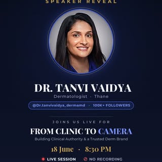 Meet our guest speaker, Dr. Tanvi Vaidya! ✨

From building a successful dermatology practice to crea