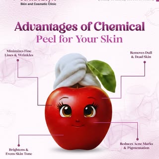 🍎✨ Reveal your natural glow with a Chemical Peel!
Benefits you can’t ignore:
✔ Minimizes fine lines