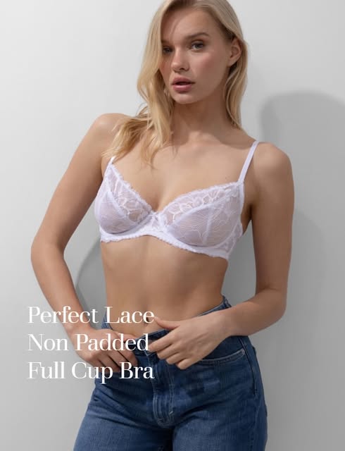 Pretty underneath. Effortless on top. 🤍
Meet the Perfect Lace Non Padded Full Cup Bra—where delicat