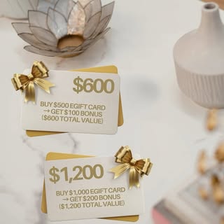 Purchase a $500 eGift card and get $100 on us or $1,000 and receive $1,200 bonus now until Friday, D