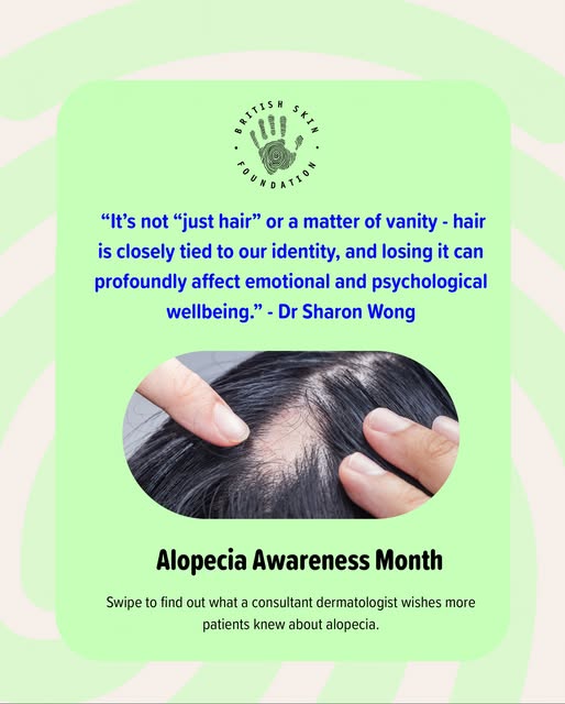 September is Alopecia Awareness Month. We’re joined by @drsharonwong who is sharing what she wishes 