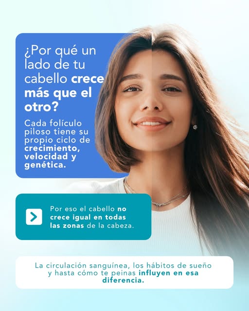 ¿Sientes que un lado de tu cabello crece más rápido que el otro? No estás loca.

Cada folículo tiene