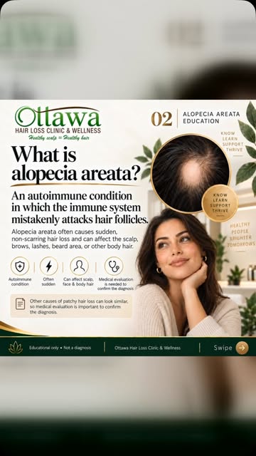 A sudden smooth or patchy area of hair loss deserves attention.

Alopecia areata is one autoimmune c