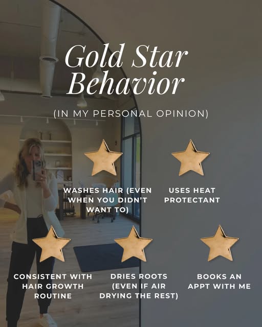 Gold star behavior - trichologist edition. I promise that your hair and scalp will thank me if you c