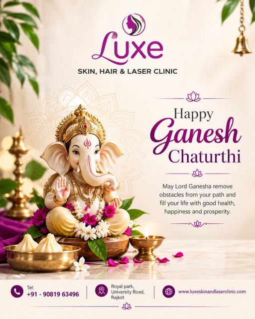 🪔✨ Happy Ganesh Chaturthi! ✨🪔

May Lord Ganesha bless your life with good health, happiness, prosp