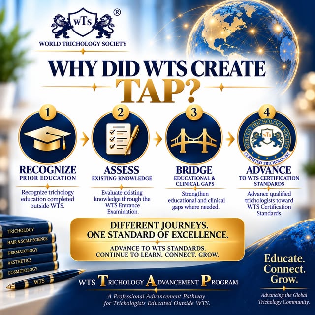 Why did WTS create TAP?
Over time, qualified trichologists educated outside WTS reached out to us wi