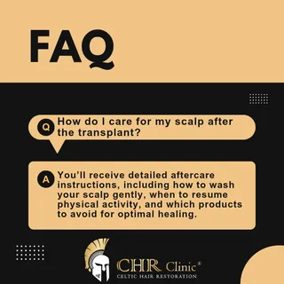 How do I care for my scalp after the transplant? 

Aftercare is key! Follow our step-by-step guide t