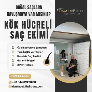 🔹 Saçlarınızı Kök Hücre Teknolojisi ile Yenilemeye Hazır mısınız?

✅ Özel Losyon ve Şampuan 
✅ Tüm 