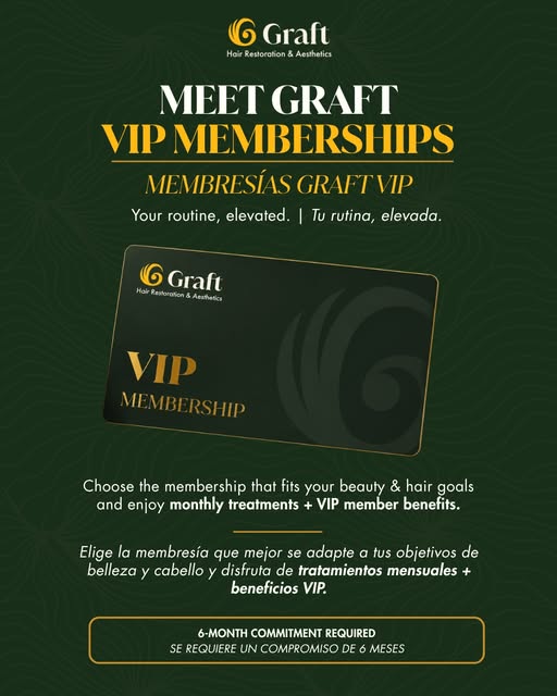 Elevate your beauty and hair routine with Graft VIP Memberships. ✨

From monthly treatments and excl