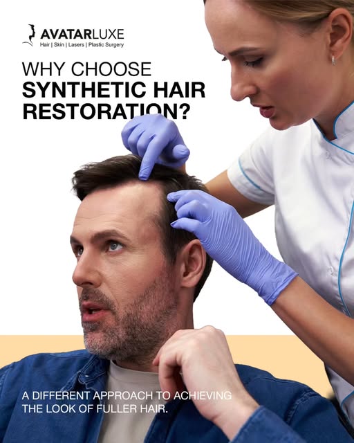 What if your donor hair isn’t the only way to restore the look of fuller hair?

Synthetic hair resto