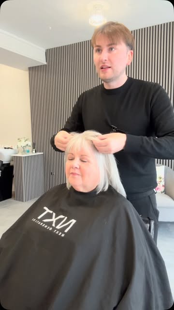 This lovely lady had noticed her hair becoming thinner through her parting and around her hairline.

