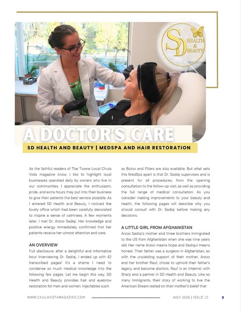 ✨ We’re honored to be featured in The Towne Local Chula Vista Magazine. ✨

This story is especially 