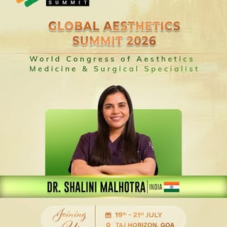 We are honored to welcome Dr. Shalini Malhotra from India in Global Aesthetics Summit 2026 ✨

📅 19t