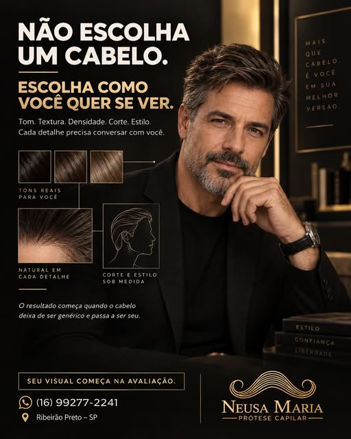 Não escolha apenas um cabelo.
Escolha como você quer se ver.

Uma prótese capilar personalizada vai 