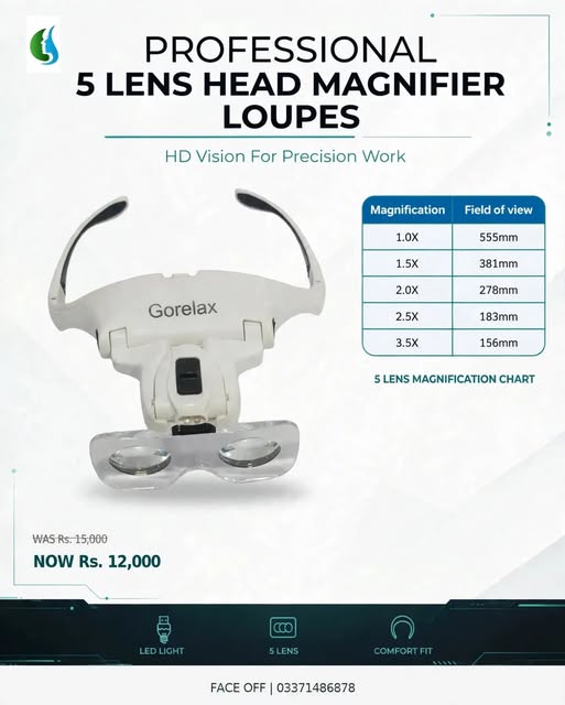 Head Magnifier Loupes – Precision Eyewear for Hair Transplant Surgeons

Professional LED Head Magnif