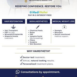 At Hairsthetix, we take a medical approach to both hair restoration and aesthetic care. 🩺🔬
Every p