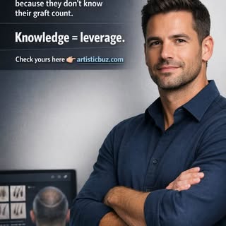 Most people overpay for hair transplants because they don’t know their graft count.
Knowledge = leve