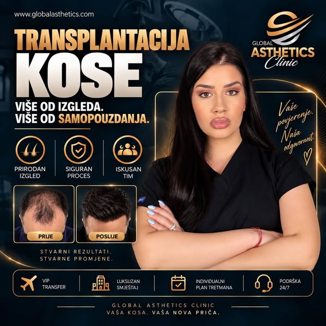 U GLOBAL ASTHETICS CLINIC svaki pacijent dobija individualan plan, prirodno dizajniranu liniju kose 